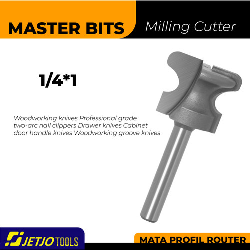 [EZM.2600155] MASTER BIT MATA PROFIL ROUTER GROOVE DRAWER CABINET HANDLE 1/4X1"