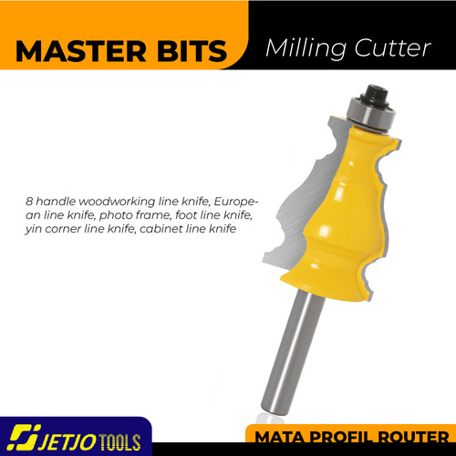 [EZM.2600157] MASTER BIT MATA ROUTER MODEL EROPA, FOTO FRAME & CABINET LINE 8MM