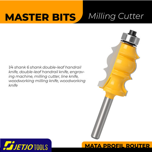 [EZM.2600159] MASTER BIT MATA PROFIL ROUTER DOUBLE-LEAF FOR HANDRAIL CABINET 6MM