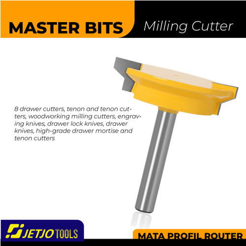 [EZM.2600160] MASTER BIT MATA PROFIL ROUTER FOR DRAWER JOINT CABINET CUTTER 8X50.8MM