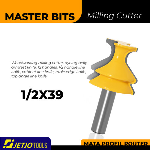 [EZM.2600164] MASTER BIT MATA PROFIL ROUTER HANDLE, CABINET  LINE & TABLE EDGE 12MM