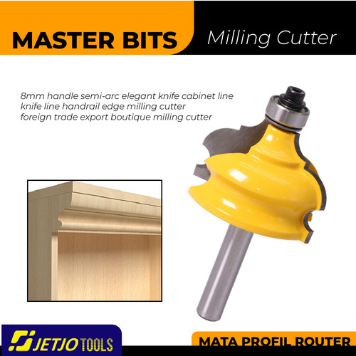 [EZM.2600172] MASTER BIT MATA PROFIL ROUTER CABINET LINE CUTTER HANDRAIL EDGE 8MM