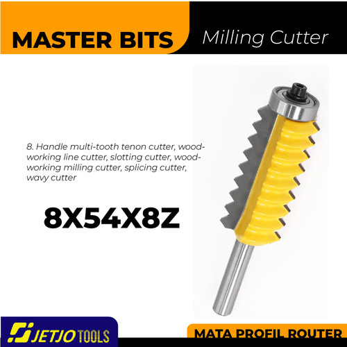 [EZM.2600178] MASTER BIT MATA PROFIL ROUTER SLOTTING MULTI TOOTH TENON CUT 8X54X8Z