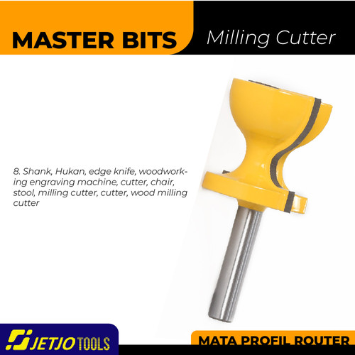 [EZM.2600189] MASTER BIT MATA PROFIL ROUTER RADIUS EDGE, DECORATIVE & CABINET 8MM