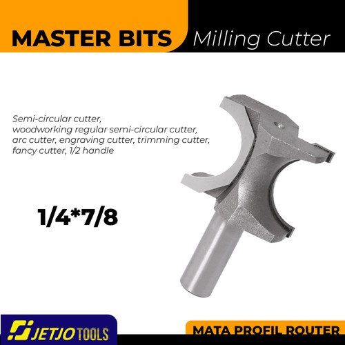 [EZM.2600196] MASTER BIT MATA PROFIL ROUTER SEMI-CIRCULAR CUTTER 1/4X7/8"