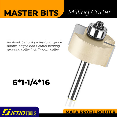 [EZM.2600200] MASTER BIT MATA PROFIL ROUTER GROOVING BALL T-CUTTER 6MMX1-1/4"X16MM