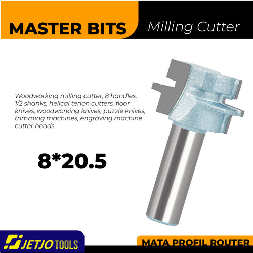 [EZM.2600202] MASTER BIT MATA PROFIL ROUTER JOINT HELICAL CUT, FLOOR & PUZZLE 8X20.5