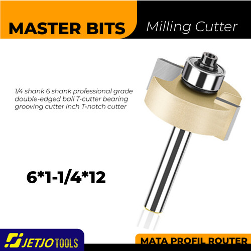 [EZM.2600208] MASTER BIT MATA PROFIL ROUTER GROOVING BALL T-CUTTER 6MMX1-1/4"X12MM
