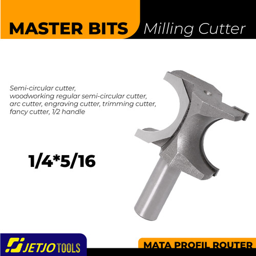 [EZM.2600209] MASTER BIT MATA PROFIL ROUTER SEMI-CIRCULAR CUTTER 1/4X5/16"
