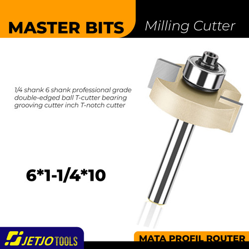 [EZM.2600210] MASTER BIT MATA PROFIL ROUTER GROOVING BALL T-CUTTER 6MMX1-1/4"X10MM