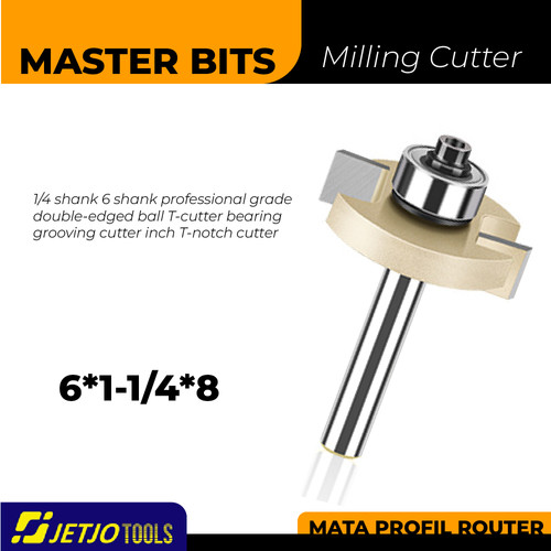 [EZM.2600212] MASTER BIT MATA PROFIL ROUTER GROOVING BALL T-CUTTER 6MMX1-1/4"X8MM