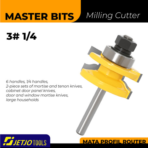 [EZM.2600213] MASTER BIT MATA PROFIL ROUTER DOOR & WINDOW PANEL ROUND 6MM 2PCS SET
