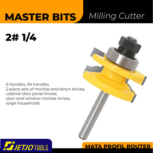 [EZM.2600214] MASTER BIT MATA PROFIL ROUTER DOOR & WINDOW PANEL LARGE 6MM 2PCS SET