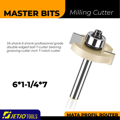 [EZM.2600215] MASTER BIT MATA PROFIL ROUTER GROOVING BALL T-CUTTER 6MMX1-1/4"X7MM