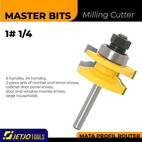 [EZM.2600218] MASTER BIT MATA PROFIL ROUTER DOOR & WINDOW PANEL SMALL 6MM 2PCS SET
