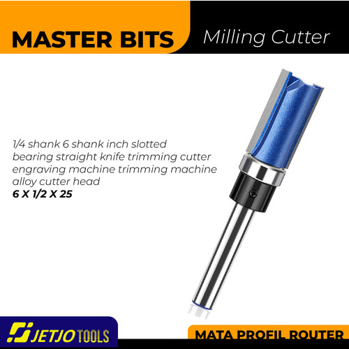 [EZM.2600220] MASTER BIT MATA PROFIL ROUTER LURUS SINGLE BEARING STRAIGHT 6X1/2X25