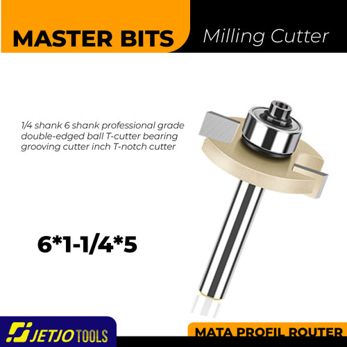 [EZM.2600221] MASTER BIT MATA PROFIL ROUTER GROOVING BALL T-CUTTER 6MMX1-1/4"X5MM