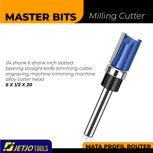 [EZM.2600223] MASTER BIT MATA PROFIL ROUTER LURUS SINGLE BEARING STRAIGHT 6X1/2X20