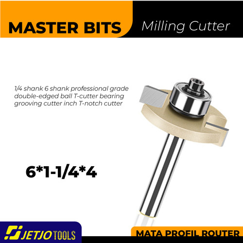 [EZM.2600224] MASTER BIT MATA PROFIL ROUTER GROOVING BALL T-CUTTER 6MMX1-1/4"X4MM