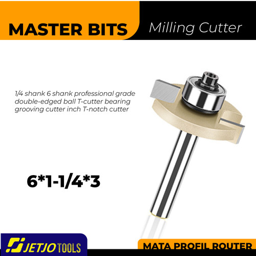 [EZM.2600226] MASTER BIT MATA PROFIL ROUTER GROOVING BALL T-CUTTER 6MMX1-1/4"X3MM