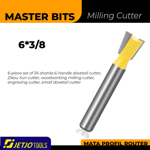 [EZM.2600240] MASTER BIT MATA PROFIL ROUTER DOVETAIL JOINT CUT 6MMX3/8"
