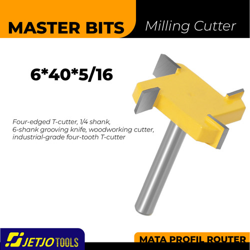 [EZM.2600247] MASTER BIT MATA PROFIL ROUTER GROOV FOUR-EDGED T-CUTTER 6MMX40MMX5/16"