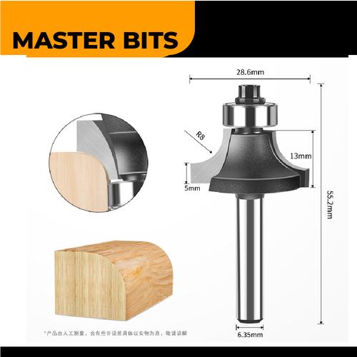 [EZM.2600265] MASTER BIT MATA PROFIL ROUTER 45° CHAMFERING CUT BEVEL CUTTER 1/4X5/8"