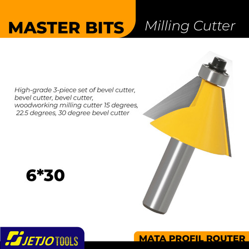 [EZM.2600268] MASTER BIT MATA PROFIL ROUTER SUDUT 30 DEGREES 6MM