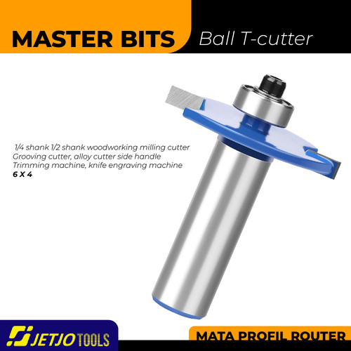 [EZM.2600270] MASTER BIT MATA PROFIL ROUTER BALL T-CUTTER 6x4MM GROOVING CUTTER