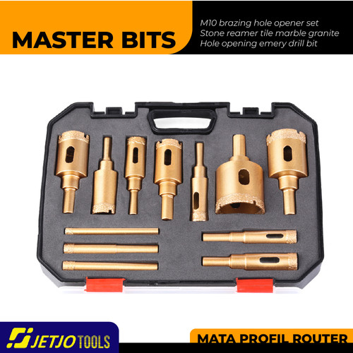 [EZM.2600271] MASTER BIT MATA BOR M10 HOLE OPENER STONE MARBLE GRANITE SET