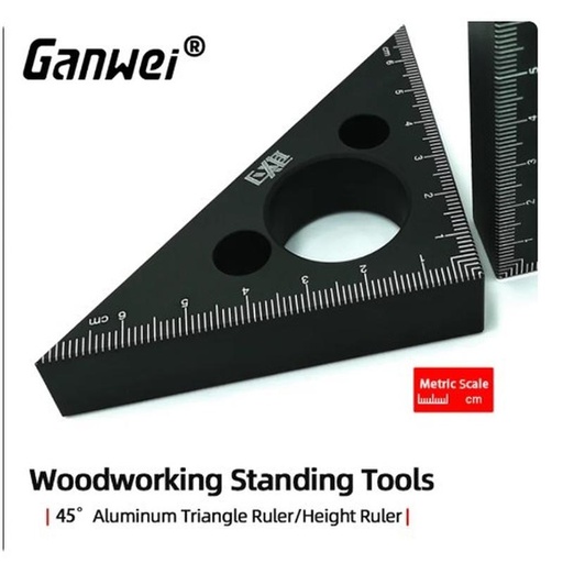[EZM.2600319] GANWEI 0063 PENGGARIS SEGITIGA PROTACTOR MITTER SPEED SQUARE RULLER