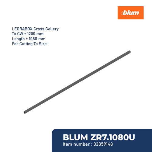 [EZM.2600326] BLUM DRAWER RAK ZR7.1080U LEGRABOX CROSS GALLERY CW=1.2M L=1.08M GREY