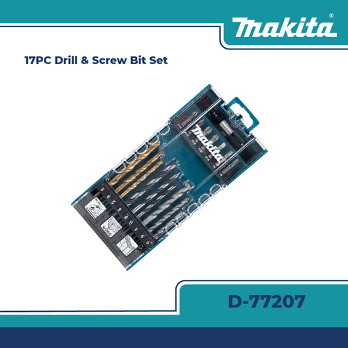[EZM.2600547] MAKITA D-77207 MATA BOR OBENG SET 17PC DRILL & SCREW BIT SET
