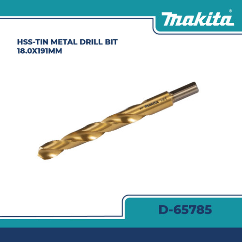 [EZM.2600550] MAKITA D-65785 MATA BOR HSS-TIN METAL DRILL BIT 18.0X191MM