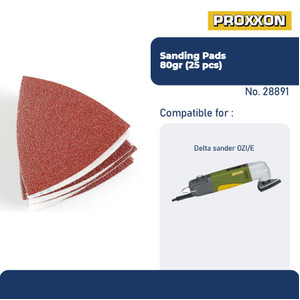 [EZM.2600604] PROXXON 28891 AMPLAS SEGITIGA MESIN OSKILASI SANDING PADS OZI/E 80GR