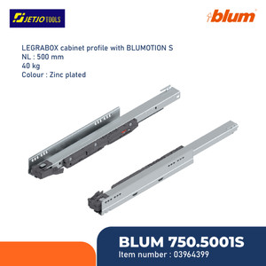 [EZM.2600763] BLUM REL LACI 750.5001S LEGRABOX CABINET W/ BLUMOTION S 40KG NL=500MM