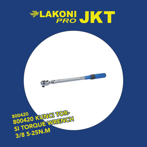 [EZM.2601093] 800420 LAKONI PRO KUNCI TORSI TORQUE WRENCH 3/8 5-25N.M