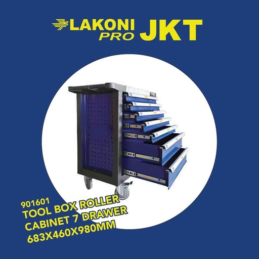 [EZM.2601325] 901601 LAKONI PRO TOOL BOX ROLLER CABINET 7 DRAWER 683x460x980MM