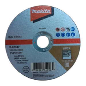 [EZM.2601529] MAKITA D-65947 BATU GERINDA POTONG THIN CUTTING WHEEL 4" (100X1X16MM)