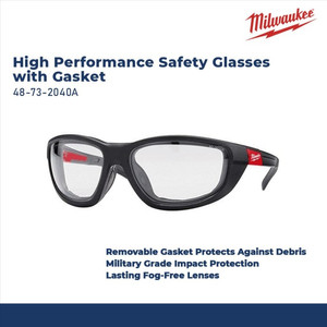 [EZM.2601565] MILWAUKEE 48-73-2040A KACAMATA SAFETY HIGH PERFORM SAFETY WITH GASKET