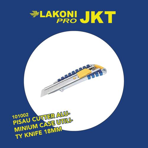 [EZM.2602287] 101002 LAKONI PRO PISAU CUTTER ALUMINIUM CASE UTILITY KNIFE 18MM