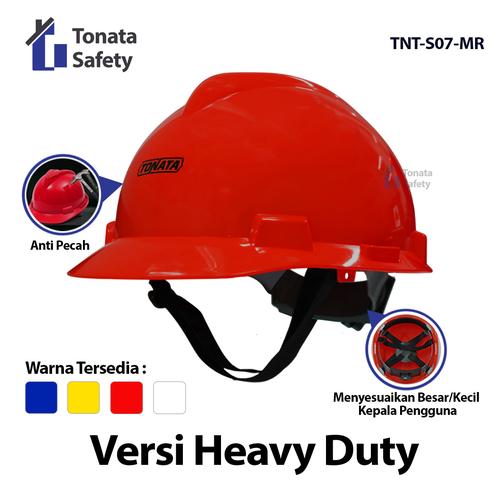 [EZO.1100006] Safety Helmet Heavy Duty Tonata / Helm Proyek Include Inner Fast Track Klop Putar / Helm Kerja Merah