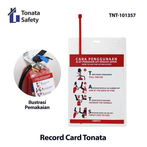 [EZO.1100009] Kartu Pengecekan APAR Tonata / Record Tag Card / Checklist