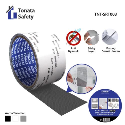 [EZO.1100063] Lakban Penambal Lubang Kawat Tonata Anti Nyamuk Hitam / Window Screen Repair Tape Black