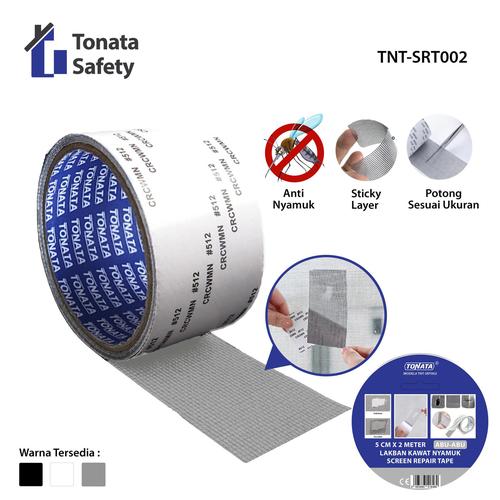 [EZO.1100064] Lakban Penambal Lubang Kawat Tonata Anti Nyamuk Abu-abu / Window Screen Repair Tape Grey