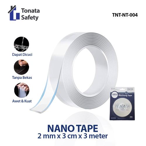 [EZO.1100067] Nano Tape Tonata / Double Tape Bening Tahan Air / 2 mm 3 cm x 3 Meter