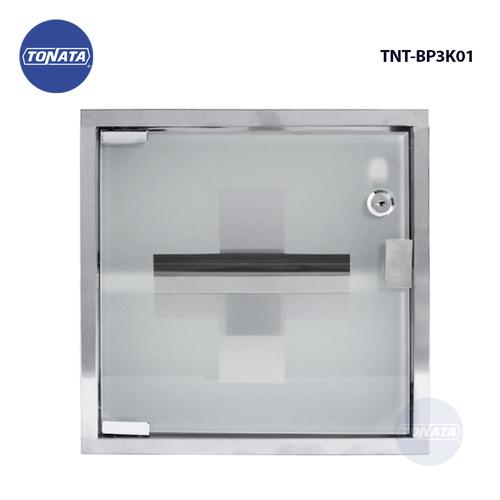 [EZO.1100085] Kotak P3K / Lemari Obat Besi Kaca Stainless 30 X 30 X 12 Tonata / TNT-BP3K01