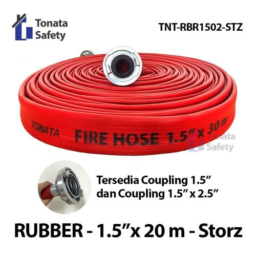 [EZO.1100258] Fire Hose Rubber Storz Tonata 1.5" x 20m / Selang Pemadam 20 m