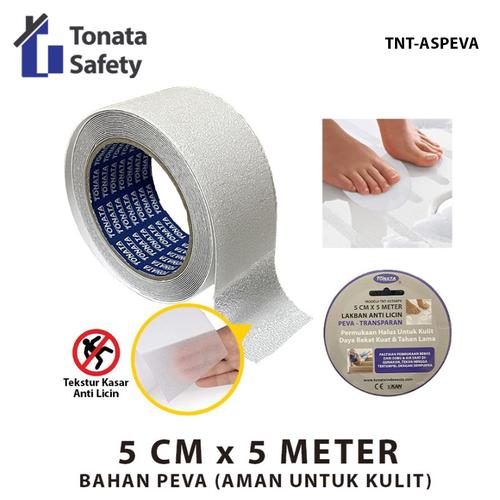 [EZO.1100275] Anti Slip Tape Tonata PEVA / Lakban Anti Licin Indoor Bening 5 cm x 5 Meter