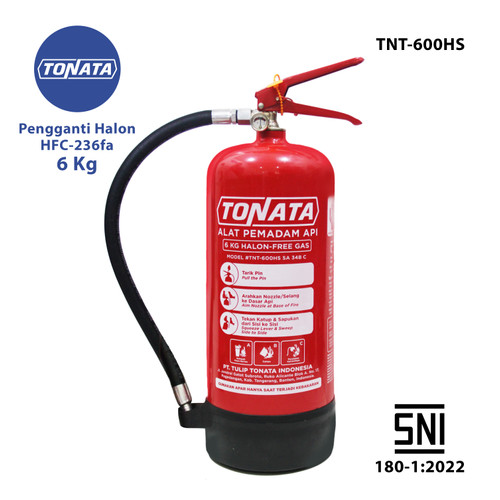 [EZO.1100616] Alat Pemadam Api Tonata SNI / APAR Clean Agent HCFC/HFC 6 kg
